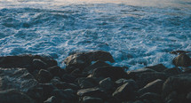 ocean water and rocks 