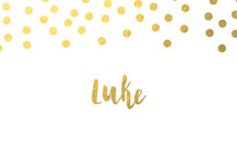 gold dot border, Luke 