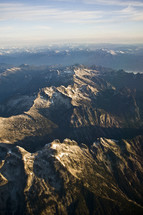 rocky peaks of a mountain range