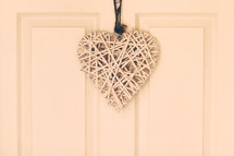 heart shape hanging on a door 