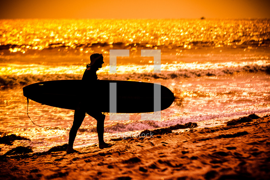 Silhouette of a Surfer
