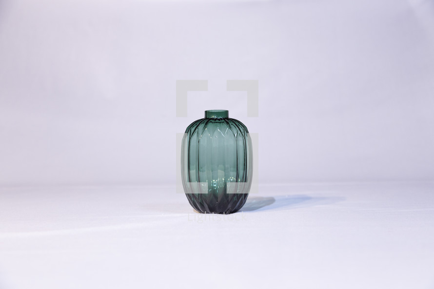 glass vase on a white background 