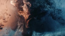 Exploding paint ink underwater in red and blue colors,close up slow motion	