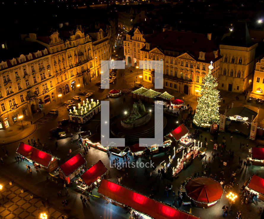 Christmas village in Prague 