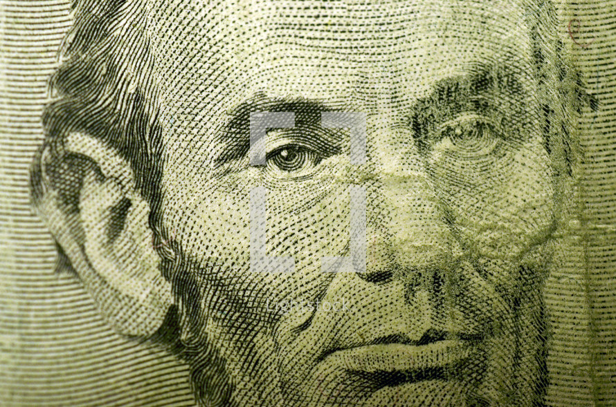 Abraham Lincoln on the 5 dollar bill