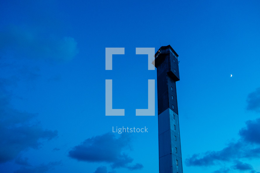 lighthouse against a sky 