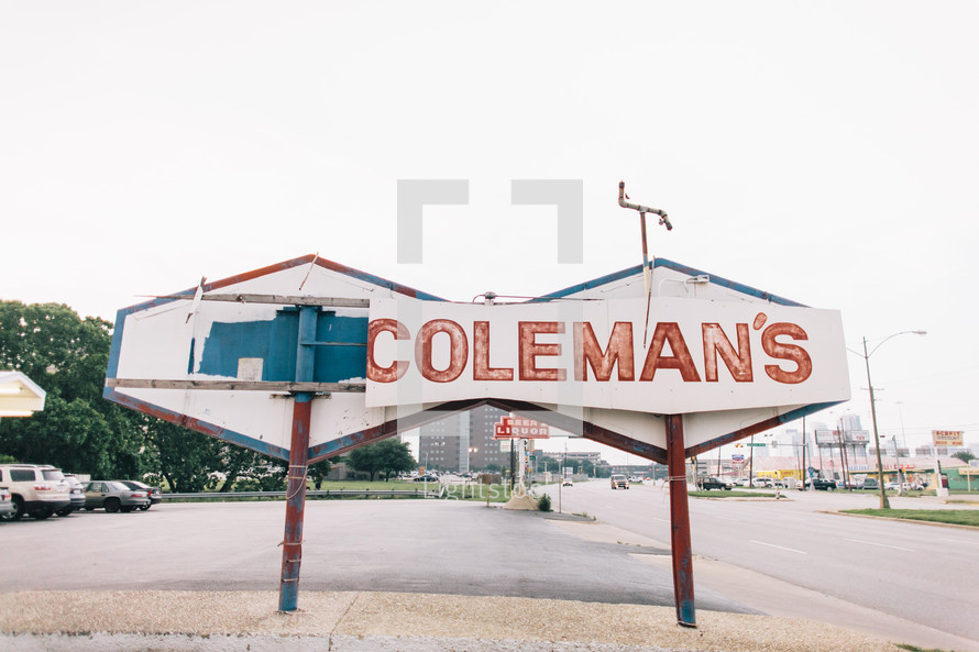 old Coleman's store sign 