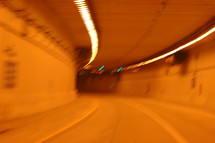 traveling through a tunnel 