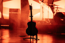 guitar on a stage
