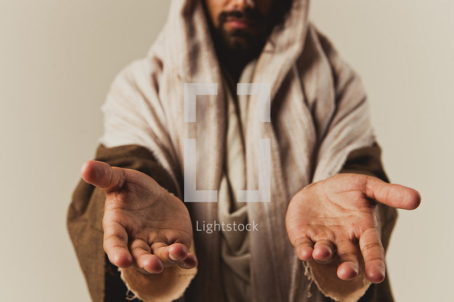 The open hands of Jesus