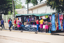 outdoor market in Honduras 