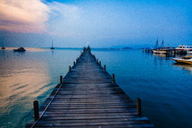 pier over water in Southeast Asia 