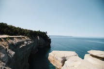 sea cliffs along a shoreline 