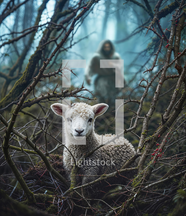 Lamb lost in the thorns