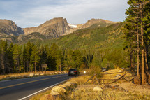 road and mountain peak 