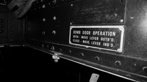 Bomb door operation sign