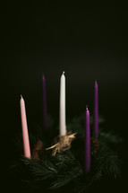 Advent candles & wreath