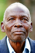 African Elderly man smiling missions Uganda