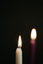burning candle on an advent wreath