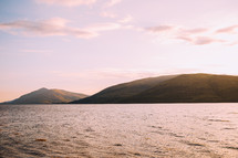 hills around a lake in Scotland 