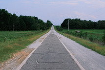 rural road in southwestern USA 
