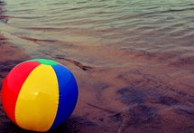 beach ball on a beach 