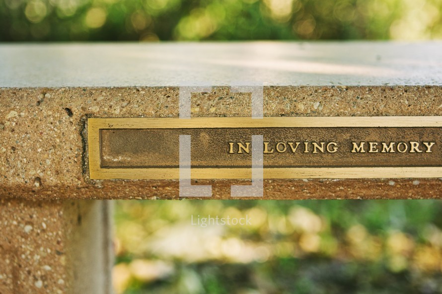 in loving memory sign