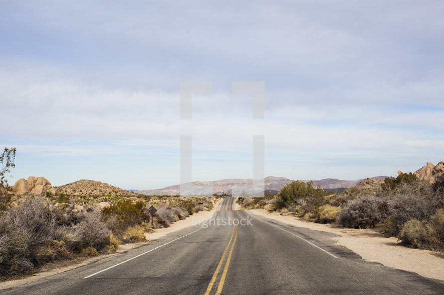 highway through a desert 
