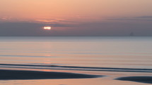Summer sunrise over ocean beach Time lapse
