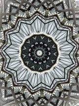kaleidoscopic design creates the effect of a unique ceiling 