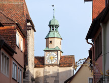 Old tower of the city fortification of Rothenburg ob der Tauber in Germany