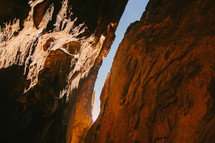 sunlight through canyon narrows 