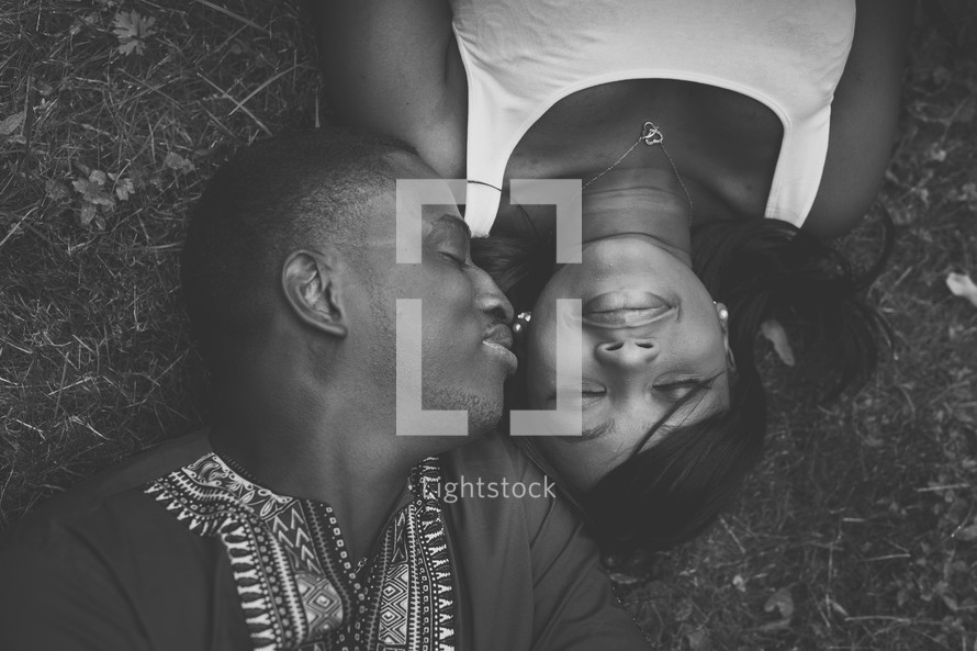 portrait of an African American couple in love 