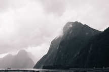 mountains along the shores of New Zealand 