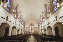 The interior of a chapel