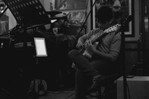 A man making music in a studio