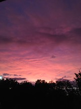 purple clouds at dusk