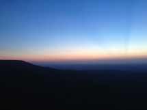 sunrise on a mountain top 