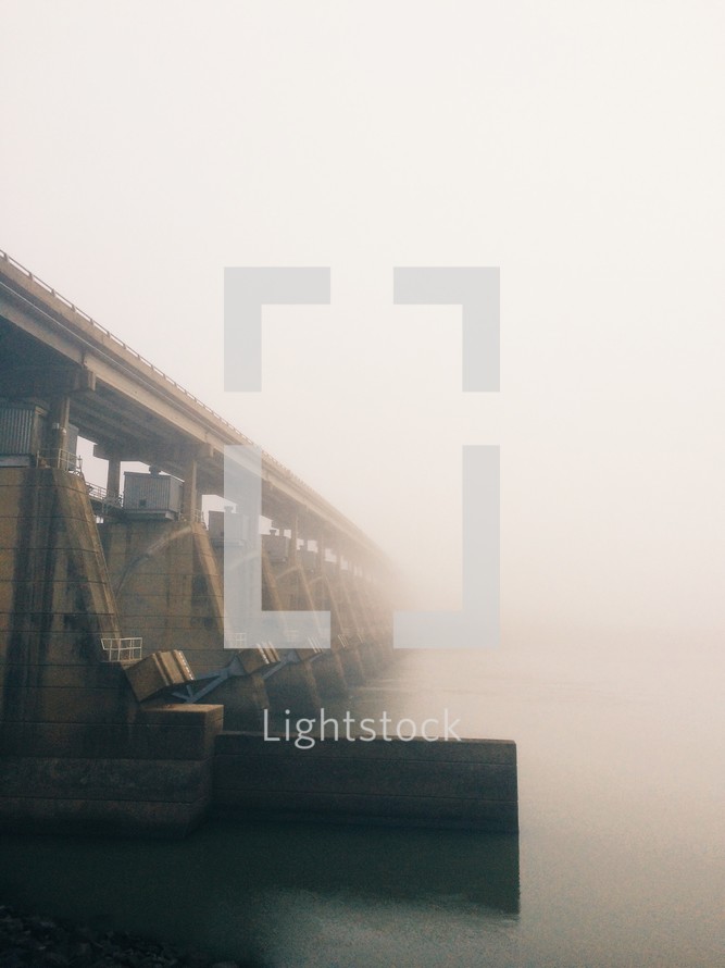 fog over bridge 