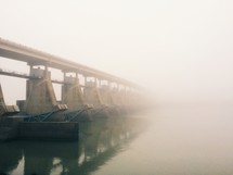 fog over a bridge 