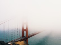 fog over the golden gate bridge 