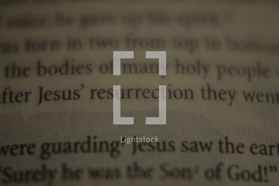 Jesus' resurrection scripture 