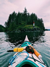 kayak on a lake 