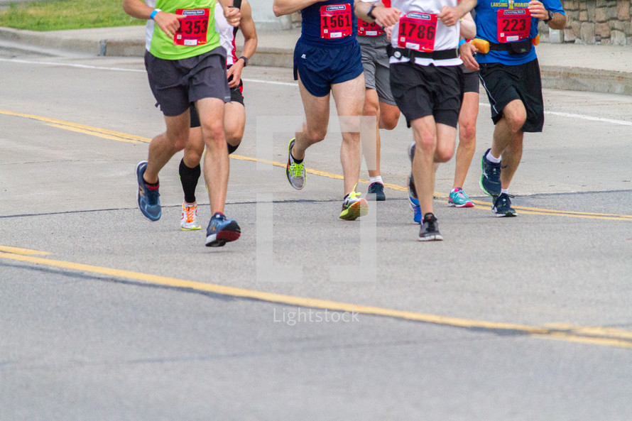 legs of runners in a race 