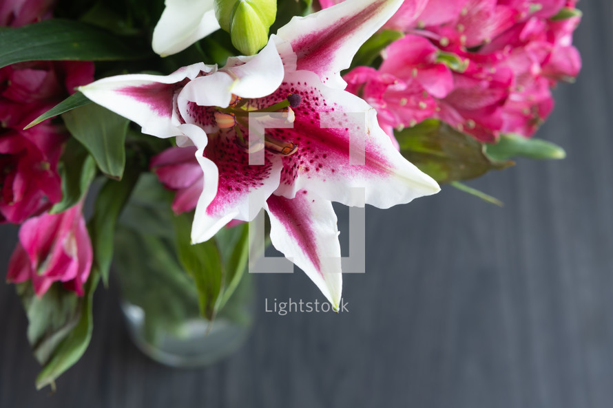 lilies in a vase 