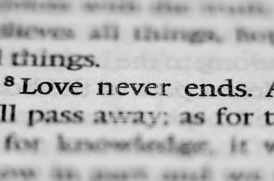 Love never ends 