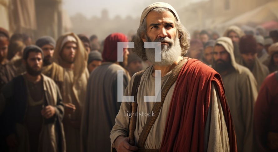 Portrait of a holy man in the streets of Jerusalem