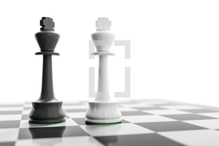 two kings, chess board 