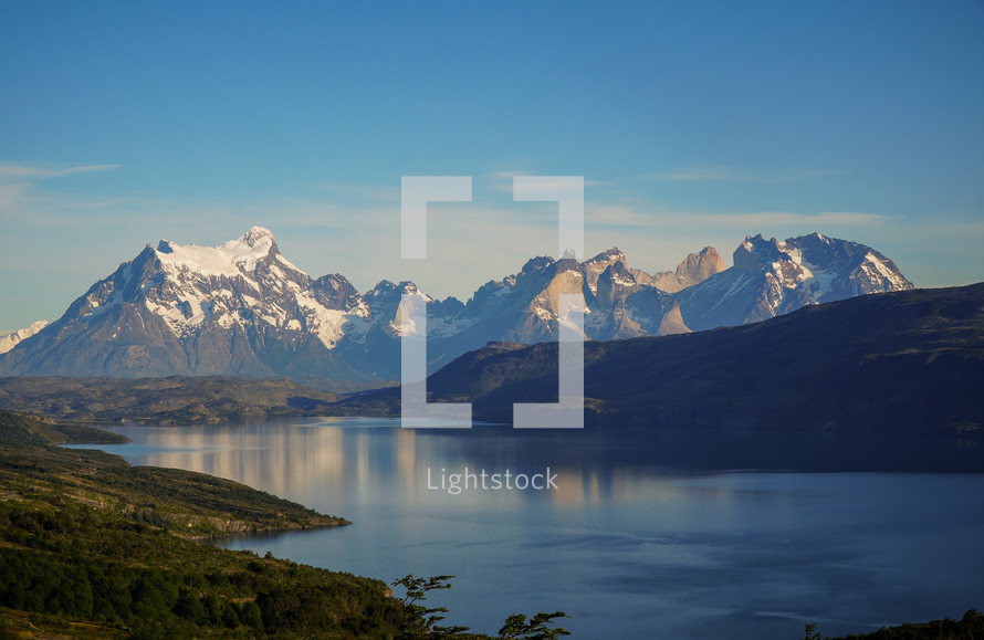 Patagonia Mountain Lake Landscape