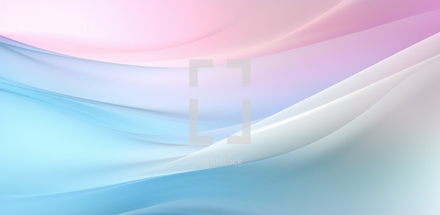 Abstract background with smooth lines in pastel pink and blue colors